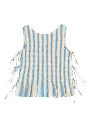 GANNI striped blouse - Neutrals