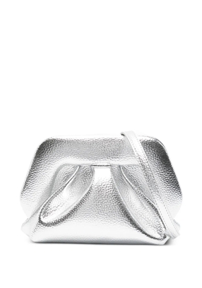 Themoirè small Bios gathered clutch bag - Silver
