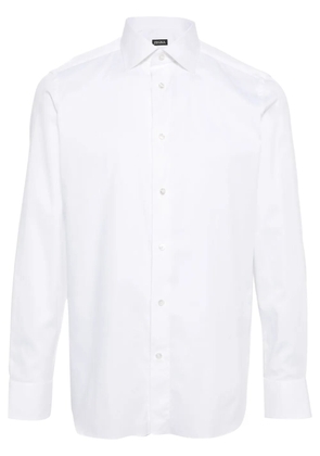 Zegna spread-collar poplin shirt - White
