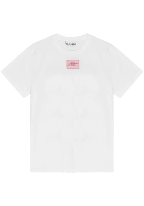 GANNI graphic-print T-shirt - White