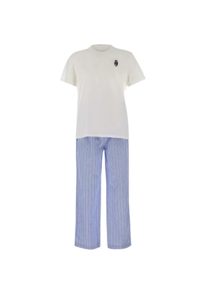 Polo Ralph Lauren embroidered striped pyjamas - White