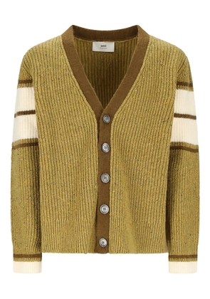 AMI Paris College V-neck cardigan - Green
