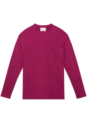 MARANT Aloni logo-embroidered T-shirt - Purple