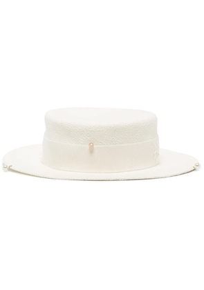 Ruslan Baginskiy chain strap boater hat - White