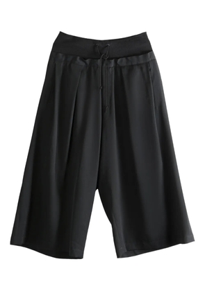 Y's drawstring-fastening pleated trousers - Black