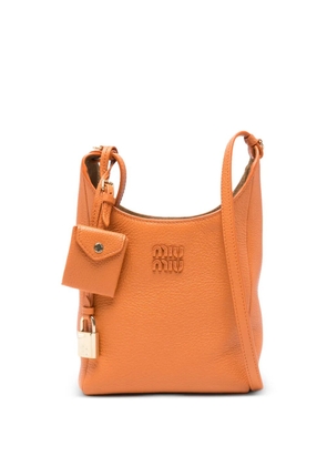 Miu Miu padlock-charm leather cross body bag - Orange