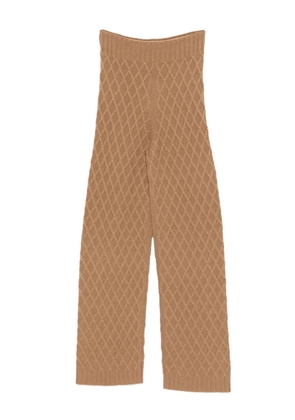 Max Mara high-waist knitted trousers - Brown