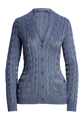 Ralph Lauren Collection cable-knit silk cardigan - Blue