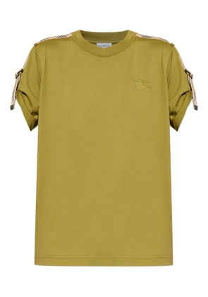 Burberry strap-detail cotton T-shirt - Green