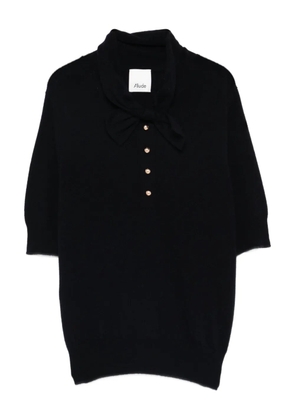 Allude bow-detailed button pullover - Black