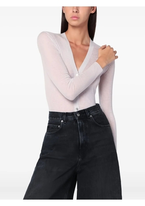 6397 buttoned cardigan - Neutrals