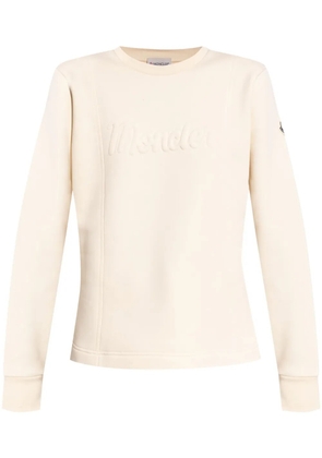Moncler logo-patch sweatshirt - Neutrals