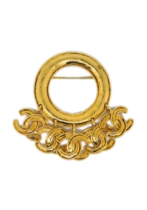 CHANEL Pre-Owned 1994 CC hoop brooch - Gold