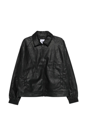 adidas Santiago Pleather zip-up biker jacket - Black