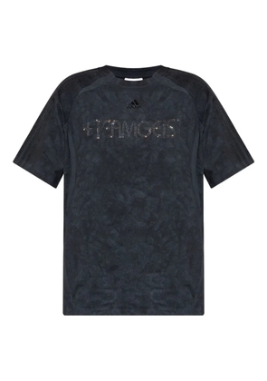 adidas rhinestone-embellishment cotton T-shirt - Black