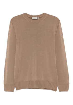 Canali round-neck wool T-shirt - Brown