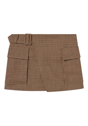 A.L.C. belted pocketed skirt - Brown