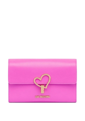 Love Moschino heart chain shoulder bag - Pink