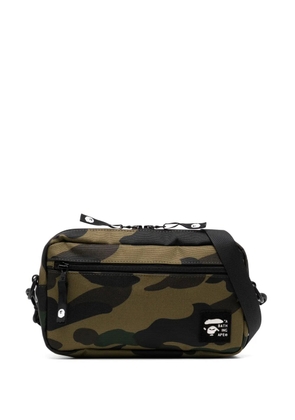 A BATHING APE® mini camouflage print messenger bag - Green