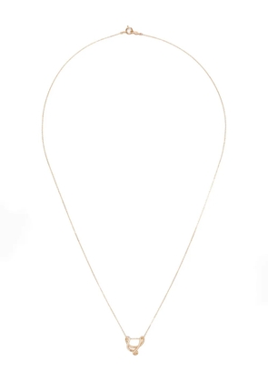 Charlotte Chesnais 18K yellow gold V diamond necklace