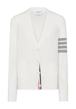 Thom Browne four-bar merino-wool cardigan - White