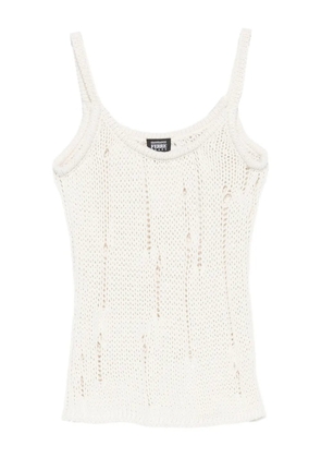 Gianfranco Ferré Pre-Owned 2000s open-knit tank top - White