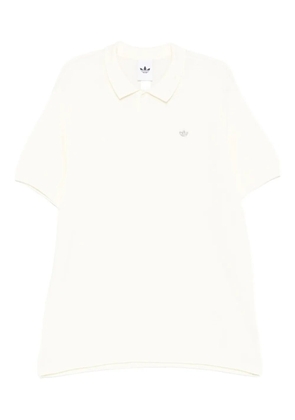 adidas logo-plaque polo shirt - White