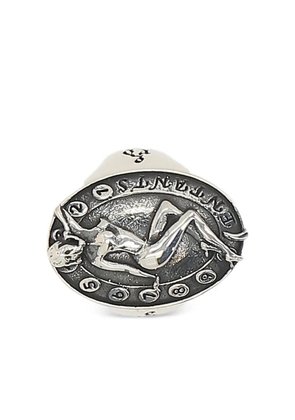 Enfants Riches Déprimés engraved-motif sterling-silver ring