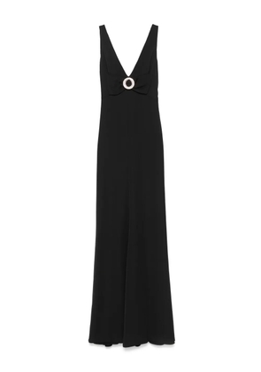 NISSA bow-detailed maxi dress - Black
