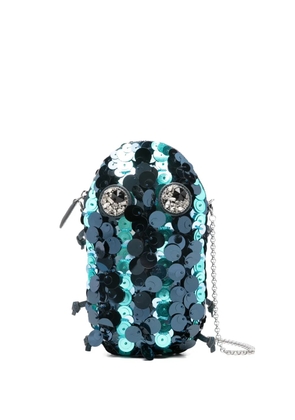 Anya Hindmarch sequin embellished clutch bag - Blue