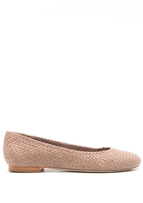 Sarah Chofakian Orly woven ballerina shoes - Neutrals