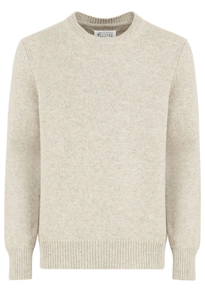 Maison Margiela crew neck four-stitch jumper - Neutrals