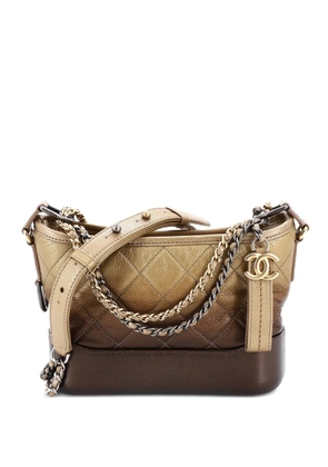 CHANEL Pre-Owned Gabrielle Quilted Ombre Goatskin Small hobo bag - Gold