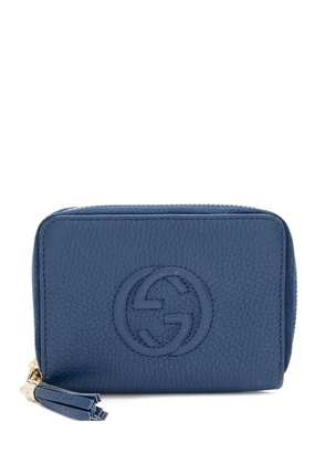 Gucci Pre-Owned logo leather wallet - Blue