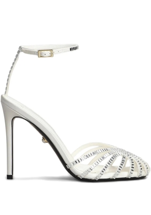Alevì 110mm Penelope crystal-embellished sandals - White