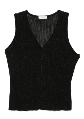 Majestic Filatures fine-knit vest - Black