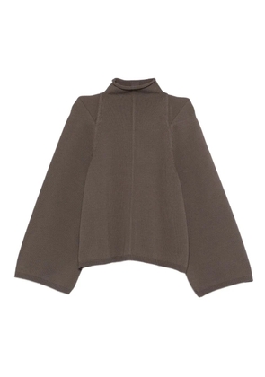Rick Owens funnel-neck wool sweater - Brown