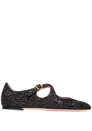 Bally glitter ballerina shoes - Black