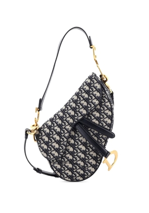 Christian Dior Pre-Owned Saddle Handbag with Strap Oblique Canvas Medium shoulder bag - Blue