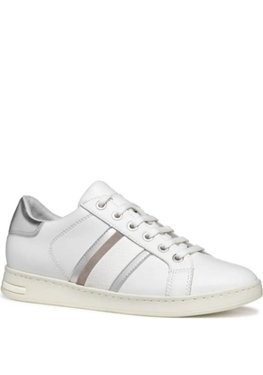 Geox leather panelled sneakers - White
