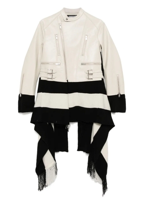 Undercover layered biker jacket - Neutrals