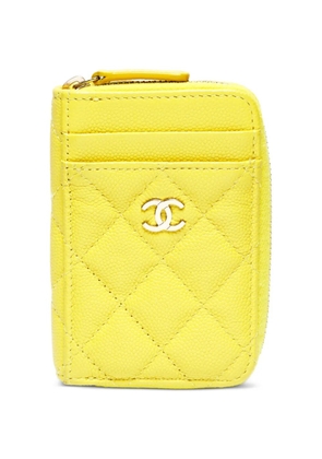 CHANEL Pre-Owned 2022-2025 interlocking-CC wallet - Yellow