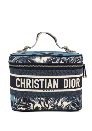 Christian Dior Pre-Owned 2020 leaf-jacquard vanity bag - Blue