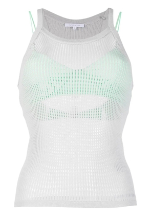 Patrizia Pepe sleeveless mesh tank top - Grey