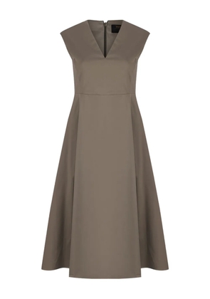 Gran Sasso V-neck dress - Brown