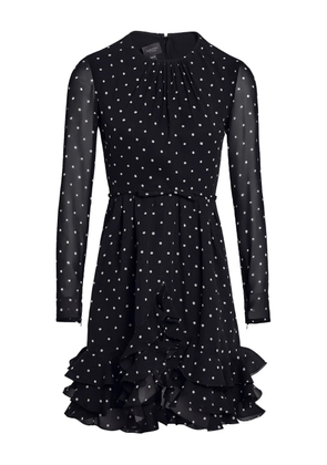 Giambattista Valli polka-dot ruffled dress - Black