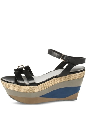 Sergio Rossi 105mm leather heeled sandals - Black