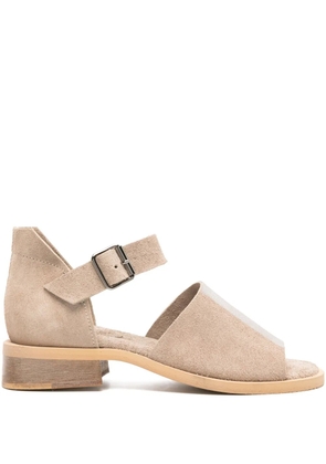 Moma Grinzato suede sandals - Neutrals
