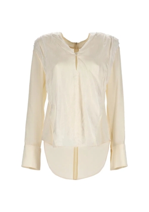 Victoria Beckham silk long-sleeve top - Neutrals