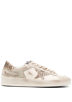 Golden Goose star-patch lace-up sneakers - White